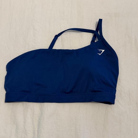 Slate Blue Triangle Logo Sports Bra - Picture 1 of 3